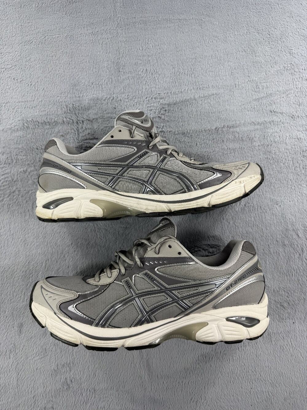 ASICS GT-2160 Mens Size 13 Gray Silver Running Athletic Training Shoes Lace Up